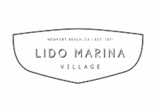 NEWPORT BEACH, CA | EST. 1971 LIDO MARINA VILLAGE logo
