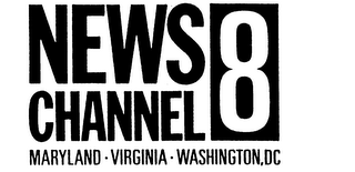NEWS CHANNEL 8 MARYLAND VIRGINIA WASHINGTON, DC. logo