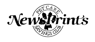 NEWSPRINTS PET CARE SAVINGS CLUB logo