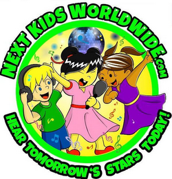 NEXT KIDS WORLDWIDE.COM HEAR TOMORROW'SSTARS TODAY! logo
