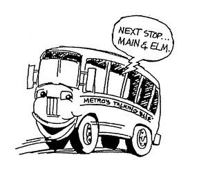 NEXT STOP MAIN & ELM METRO'S TALKING BUS logo