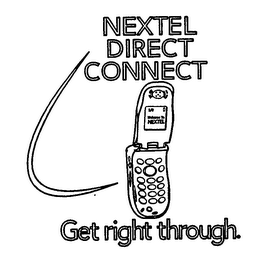 NEXTEL DIRECT CONNECT GET RIGHT THROUGH. logo