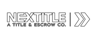 NEXTITLE A TITLE & ESCROW CO. logo