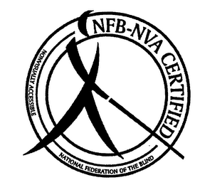 NFB-NVA CERTIFIED NONVISUALLY ACCESSIBLE NATIONAL FEDERATION OF THE BLIND logo
