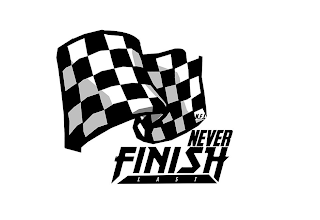 N.F.L NEVER FINISH LAST logo