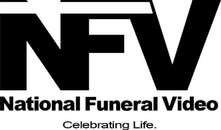 NFV NATIONAL FUNERAL VIDEO CELEBRATING LIFE. logo