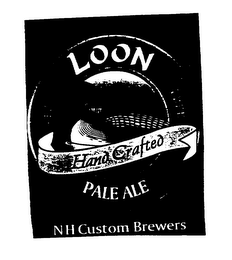 NH CUSTOM BREWERS LOON PALE ALE HAND CRAFTED LIVE FREE logo