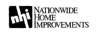 NHI NATIONWIDE HOME IMPROVEMENTS logo