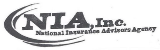 NIA, INC. NATIONAL INSURANCE ADVISORS AGENCY logo