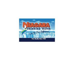 NIAGARA DRINKING WATER TASTE THE PURE DIFFERENCE! PURE QUALITY SINCE 1963 logo