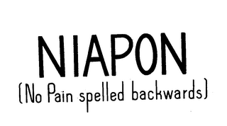 NIAPON (NO PAIN SPELLED BACKWARDS) logo