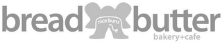 NICE BUNS BREAD BUTTER BAKERY+CAFE logo