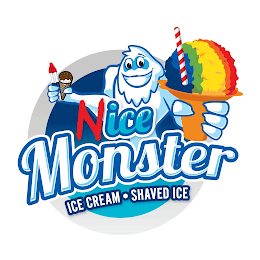 NICE MONSTER ICE CREAM · SHAVED ICE logo
