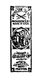 NICHOLSON FILE CO. PROVIDENCE, R.I. MADE IN U.S.A. PATENT INCREMENT CUT WARRANTED TO BE MADE FROM BEST FILE STEEL logo