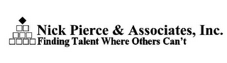NICK PIERCE & ASSOCIATES, INC.  FINDING TALENT WHERE OTHERS CAN'T logo