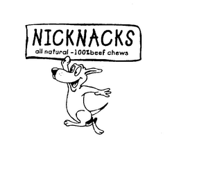 NICKNACKS ALL NATURAL-100% BEEF CHEWS logo