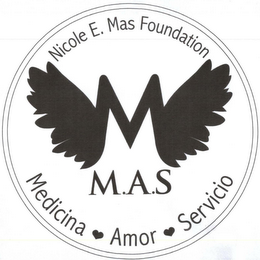 NICOLE E. MAS FOUNDATION M.A.S. MEDICINA AMOR SERVICIO logo