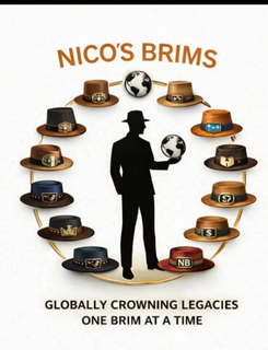 NICO'S BRIMS GLOBALLY CROWNING LEGACIES ONE BRIM AT A TIME logo