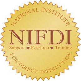 NIFDI SUPPORT RESEARCH TRAINING NATIONAL INSTITUTE FOR DIRECT INSTRUCTION logo
