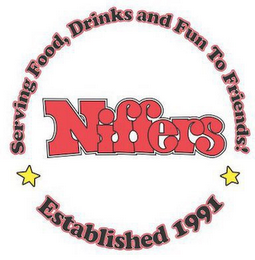 NIFFERS SERVING FOOD, DRINKS AND FUN TOFRIENDS! ESTABLISHED 1991 logo