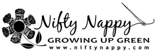NIFTY NAPPY GROWING UP GREEN WWW.NIFTYNAPPY.COM logo