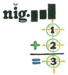 NIG. 1+2=3 logo