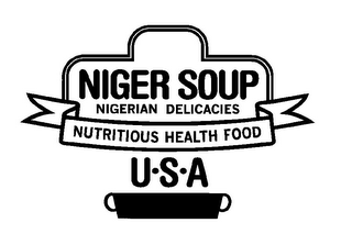 NIGER SOUP NIGERIAN DELICACIES NUTRITIOUS HEALTH FOOD U·S·A logo