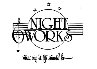NIGHT WORKS WHAT NIGHT LIFE SHOULD BE logo