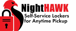 NIGHTHAWK SELF-SERVICE LOCKERS FOR ANYTIME PICKUP logo