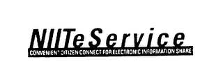 NIITE SERVICE CONVENIENT CITIZEN CONNECT FOR ELECTRONIC INFORMATION SHARE logo