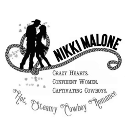 NIKKI MALONE CRAZY HEARTS. CONFIDENT WOMEN. CAPTIVATING COWBOYS. HOT, STEAMY COWBOY ROMANCE logo