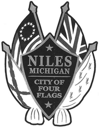 NILES MICHIGAN CITY OF FOUR FLAGS logo