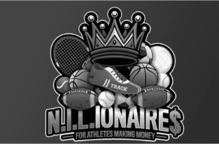 N.I.L.IONAIRES FOR ATHLETES MAKING MONEY TRACK logo