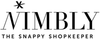 NIMBLY THE SNAPPY SHOPKEEPER logo