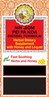 NIN JIOM PEI PA KOA (HERBAL FORMULA) HERBAL DIETARY SUPPLEMENT WITH HONEY AND LOQUAT FAST SOOTHING HERBS AND HONEY logo