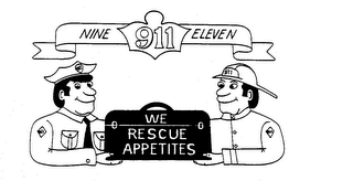 NINE 911 ELEVEN WE RESCUE APPETITES logo