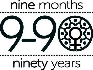 NINE MONTHS 9-90 NINETY YEARS logo