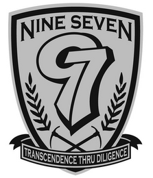 NINE SEVEN 97 TRANSCENDENCE THRU DILIGENCE logo