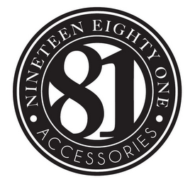 NINETEEN EIGHTY ONE  · ACCESSORIES · 81 logo