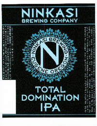 NINKASI BREWING COMPANY NINKASI BREWING EUGENE OREGON TOTAL DOMINATION IPA logo