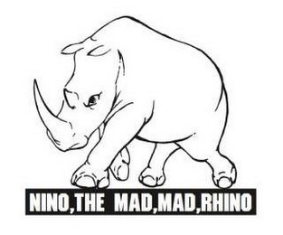 NINO, THE MAD, MAD, RHINO logo
