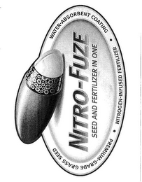 NITRO-FUZE SEED AND FERTILIZER IN ONE WATER-ABSORBENT COATING NITROGEN -INFUSED FERTILIZER PREMIUM-GRADE GRASS SEED logo