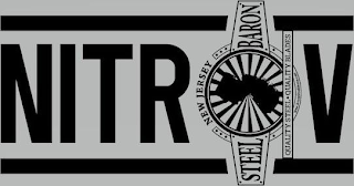 NITRO V STEEL BARON QUALITY STEEL · QUALITY BLADES NEWJERSEYSTEELBARON.COM logo