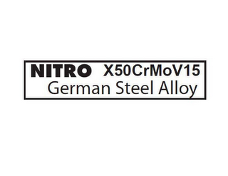 NITRO X50CRMOV15 GERMAN STEEL ALLOY logo