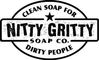 NITTY GRITTY SOAP CO. CLEAN SOAP FOR DIRTY PEOPLE logo