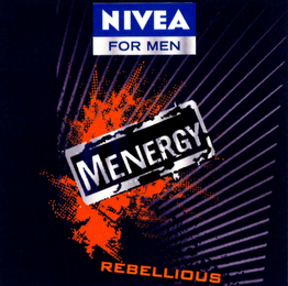 NIVEA FOR MEN MENERGY REBELLIOUS logo