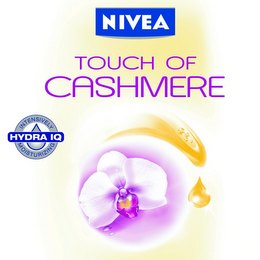 NIVEA TOUCH OF CASHMERE HYDRA IQ INTENSIVELY MOISTURIZING logo