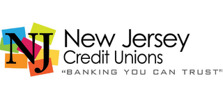 NJ NEW JERSEY CREDIT UNIONS "BANKING YOU CAN TRUST" logo