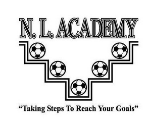 N.L.ACADEMY "TAKING STEPS TO REACH YOUR GOALS" logo