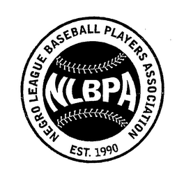 NLBPA NEGRO LEAGUE BASEBALL PLAYERS ASSOCIATION EST. 1990 logo